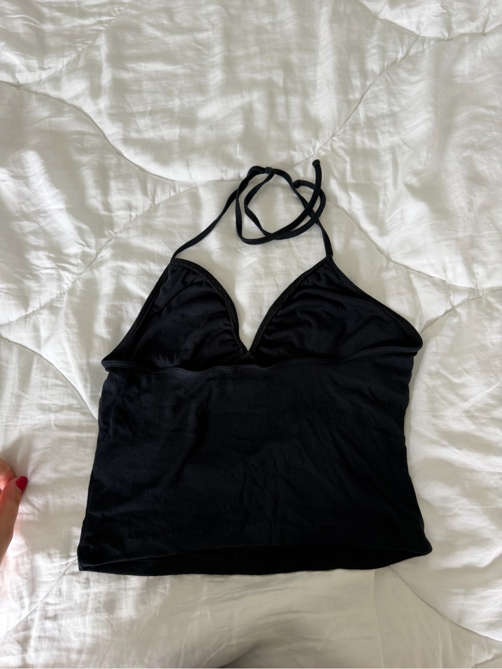 Aritzia Black Halter Camisole